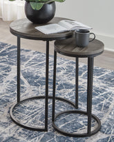 Bay Furniture Gallery - Ashley Furniture - Briarsboro Accent Table (Set of 2) - Accent Table Set (Set of 2) / Black/Gray - A4000231